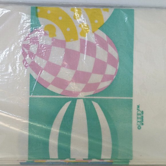 Vintage C. A. Reed Easter Egg Pastel Spring Paper Table Cover 52" x 96" Qty 2 - Picture 4 of 4